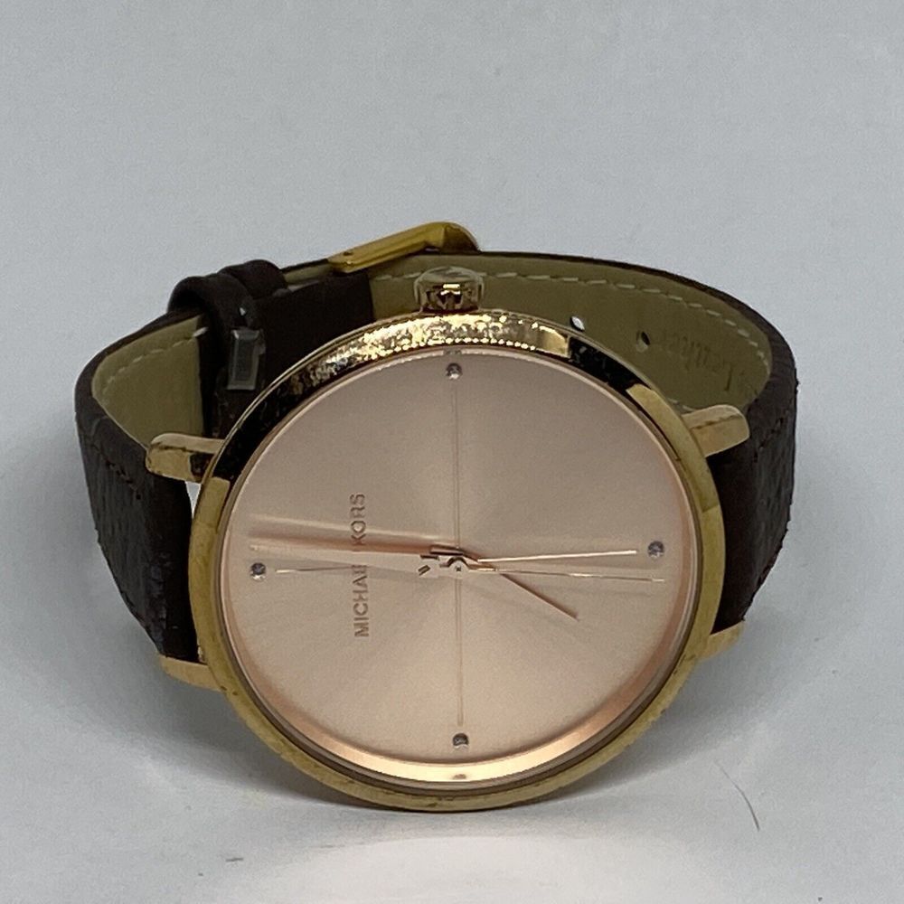 Michael Kors Charley MK2823 Women's Brown Leather Analog Dial Quartz Watch EY655 - Picture 7 of 12